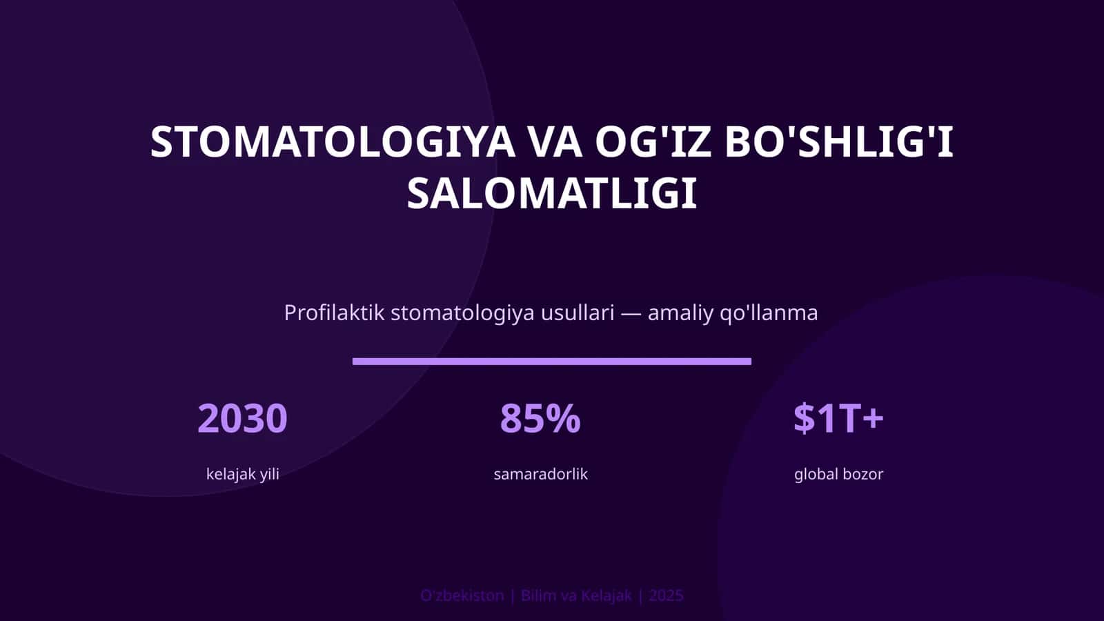 Profilaktik stomatologiya usullari — amaliy qo'llanma