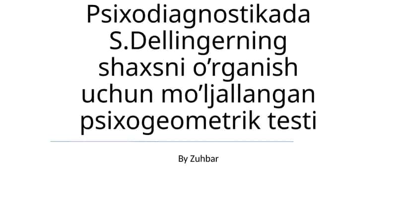 Dellingerning Psixogeometrik Testi