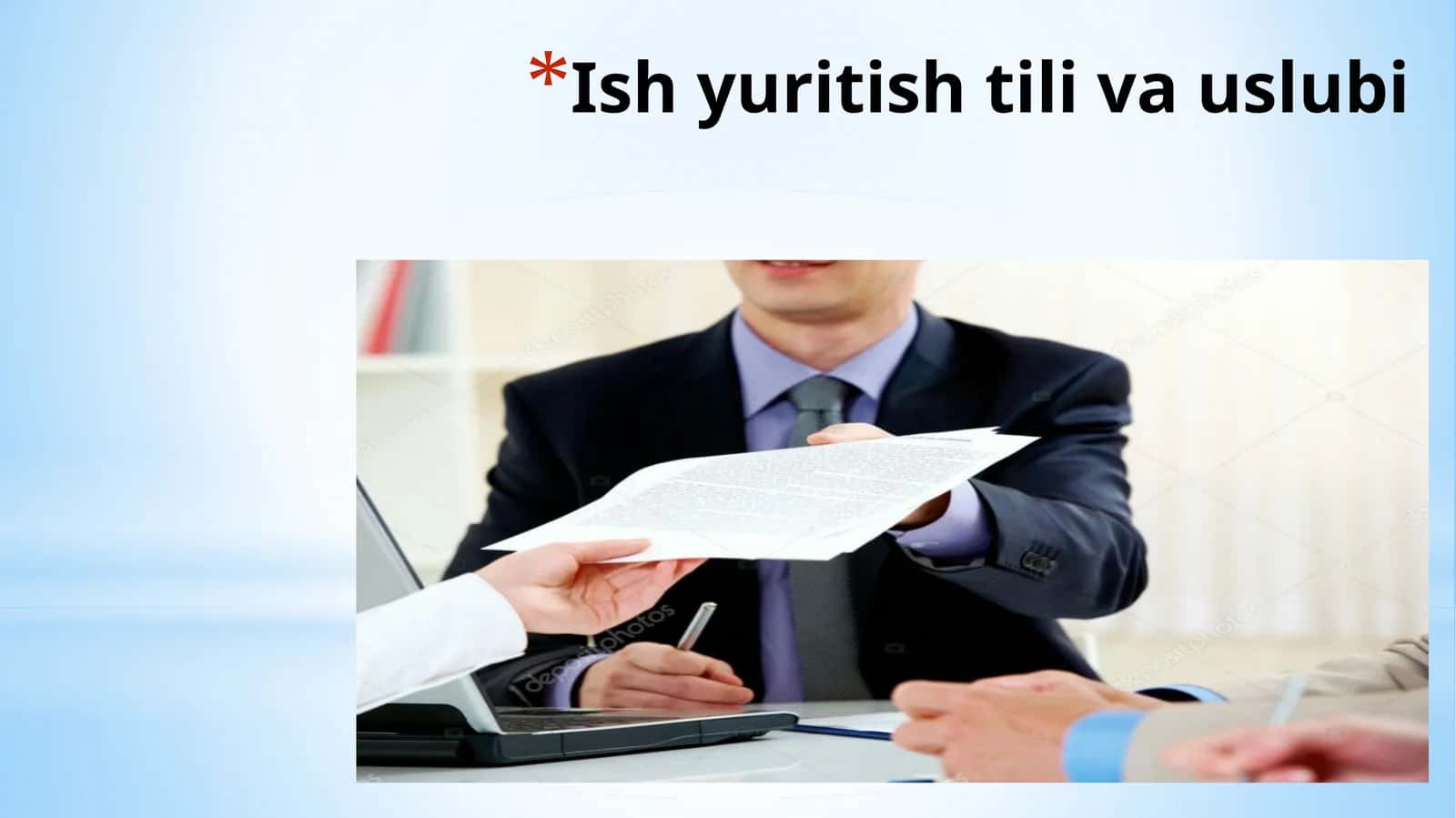 Ish yuritish tili va uslubi