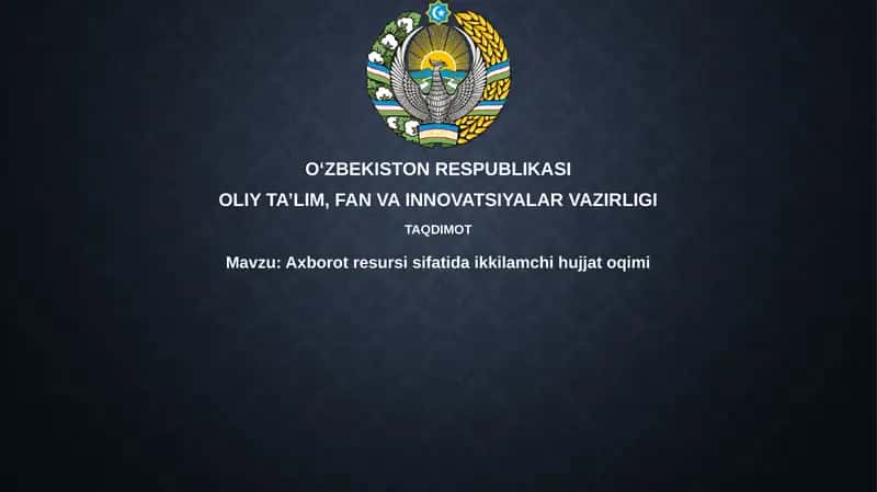 Ikkilamchi hujjat aylanishi