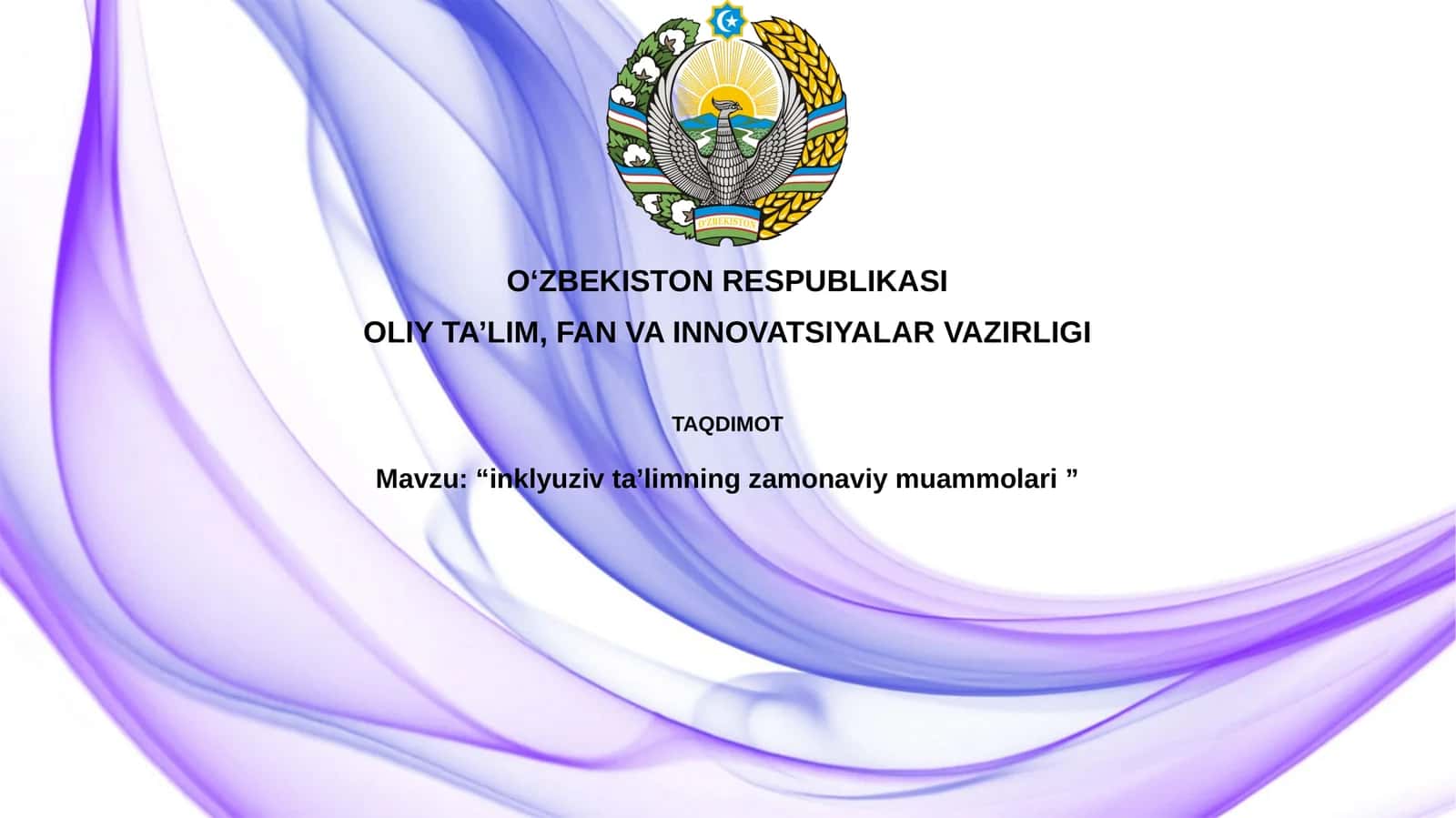 Inklyuziv ta'limning mohiyati va tamoyillari