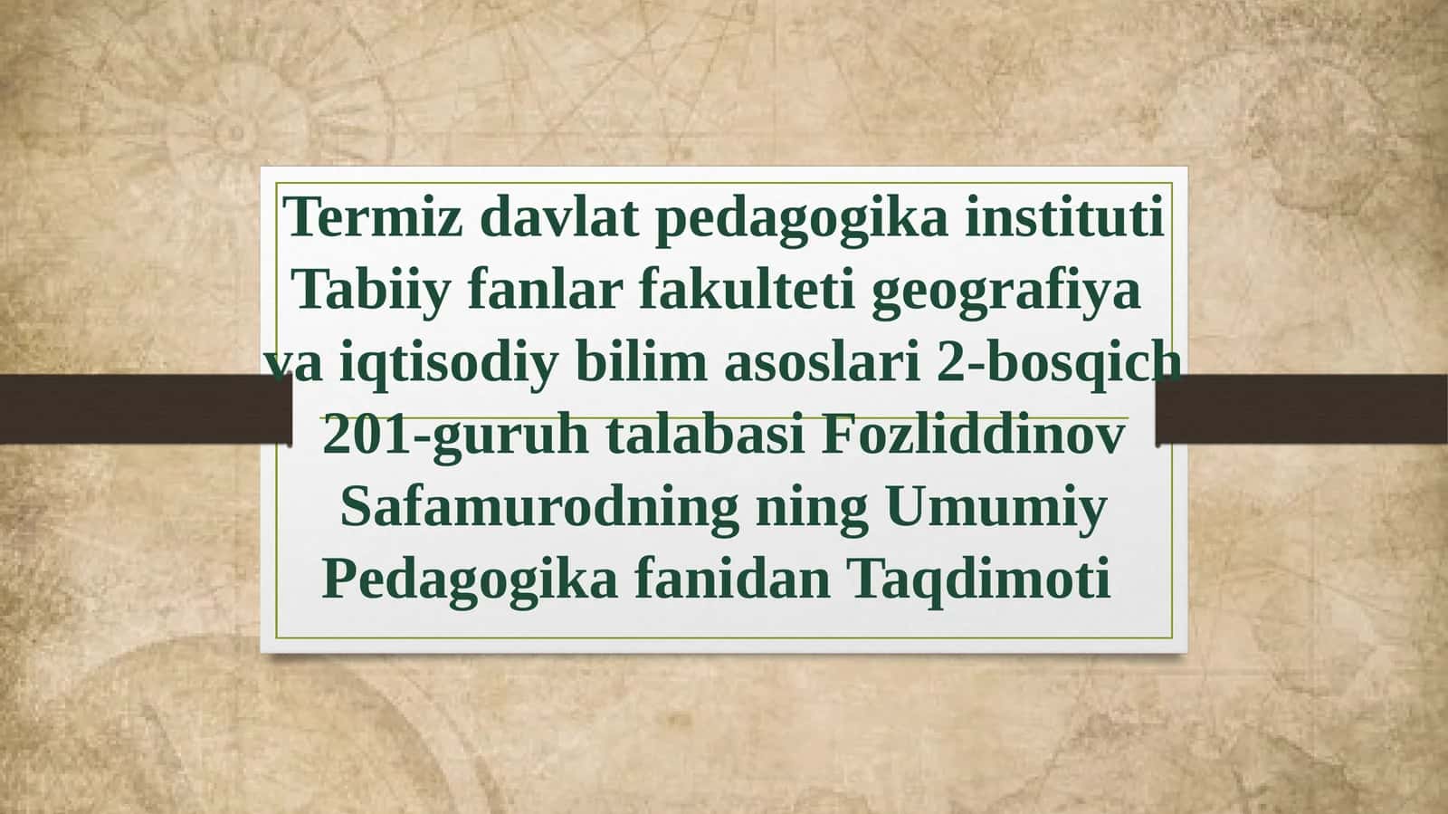 Amir Temur O'g'itlarining Tarbiyaviy Ahlakiyati