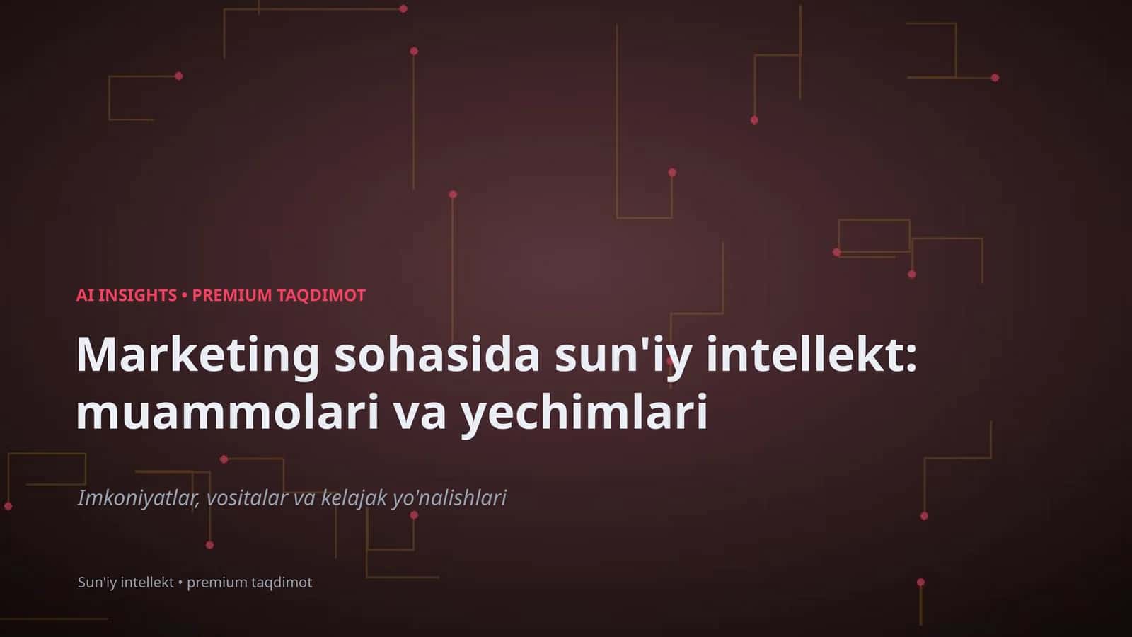 Sun'iy intellekt: Marketing sohasida