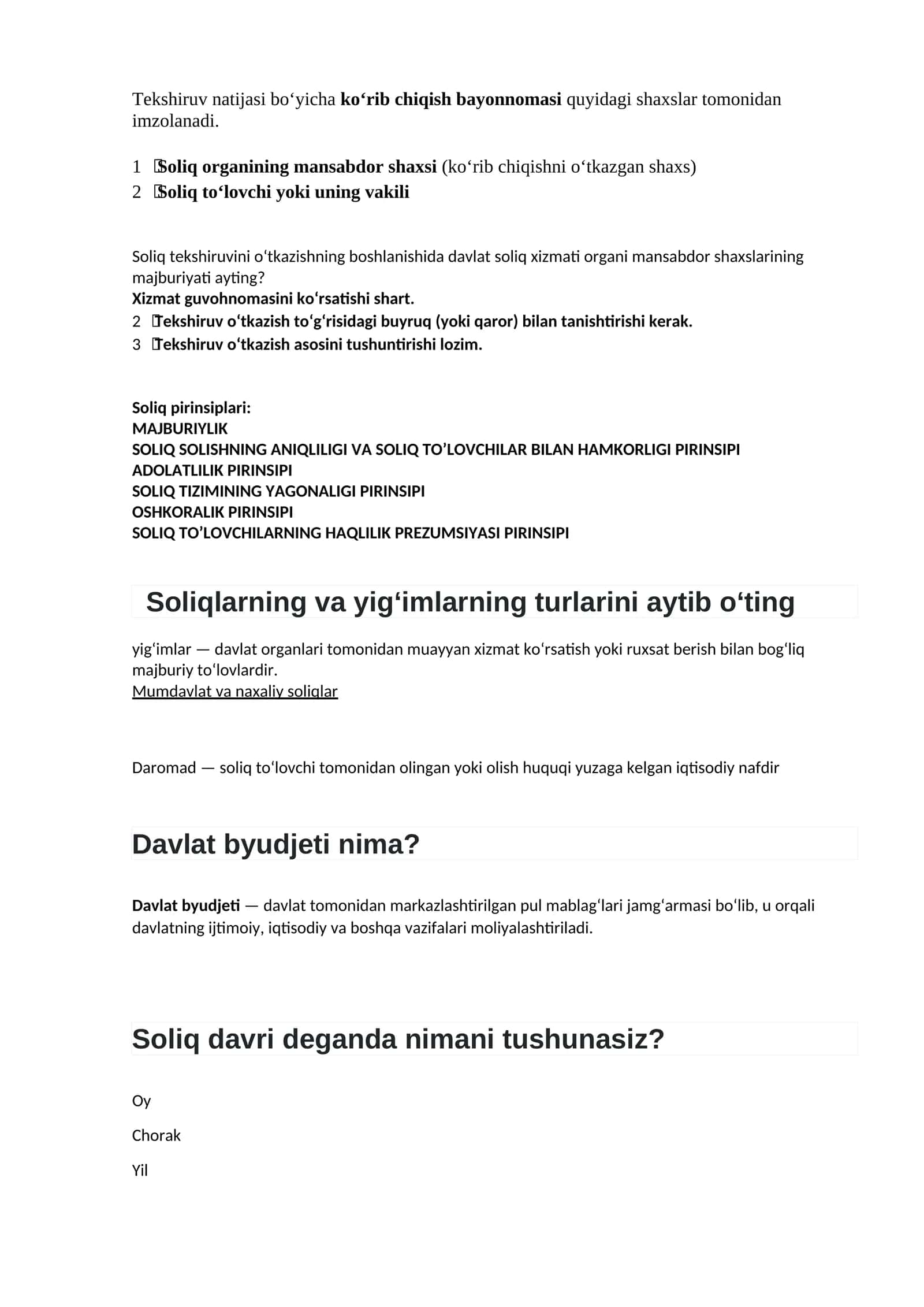 soliq suhbat javoblari argos