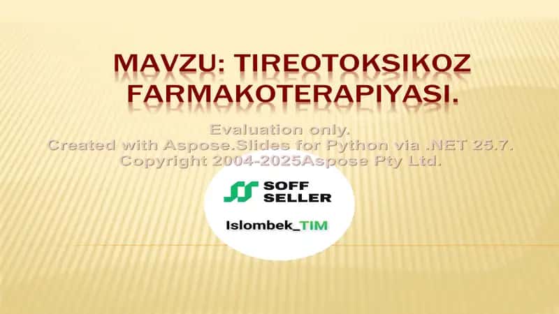 Tireotoksikoz farmakoterapiyasi