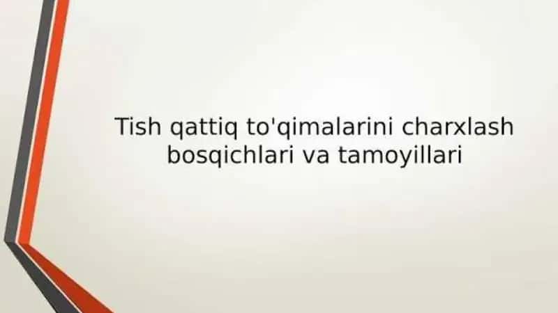 Tish qattiq to‘qimasi charxlash