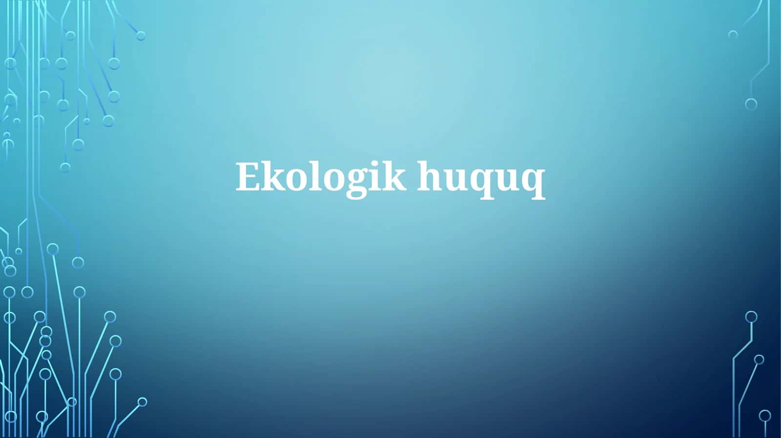 Ekologik huquq