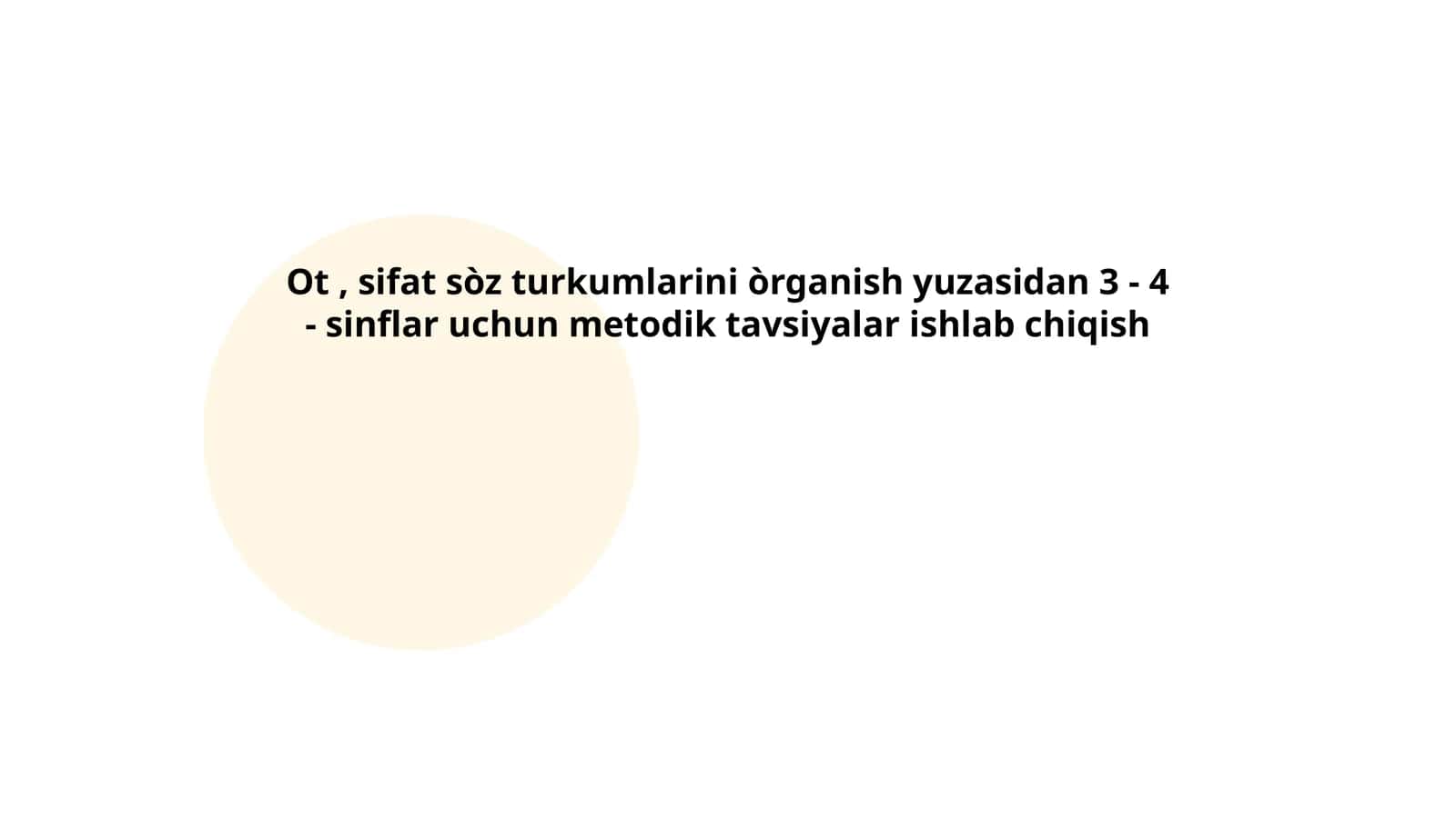 Otning aniqlanishi va turlari