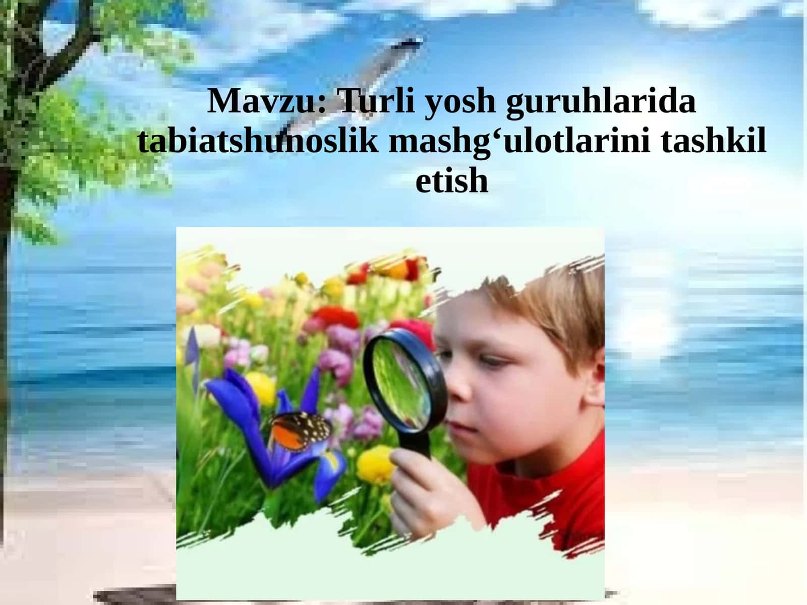 Turli yosh guruhlarida tabiatshunoslik mashg‘ulotlarini tashkil etish