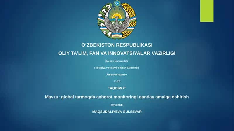 Global tarmoqda axborot monitoringi qanday amalga oshirish