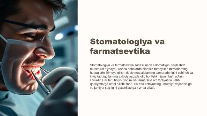 Stomatologiya va farmatsevtika