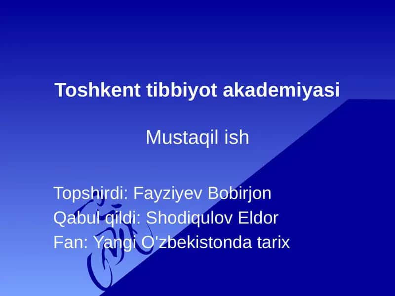 O'zbekiston axborot soxasida isloxot qilish