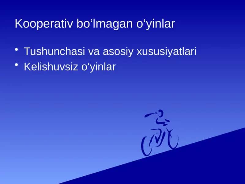 Kooperativ bo‘lmagan o‘yinlar