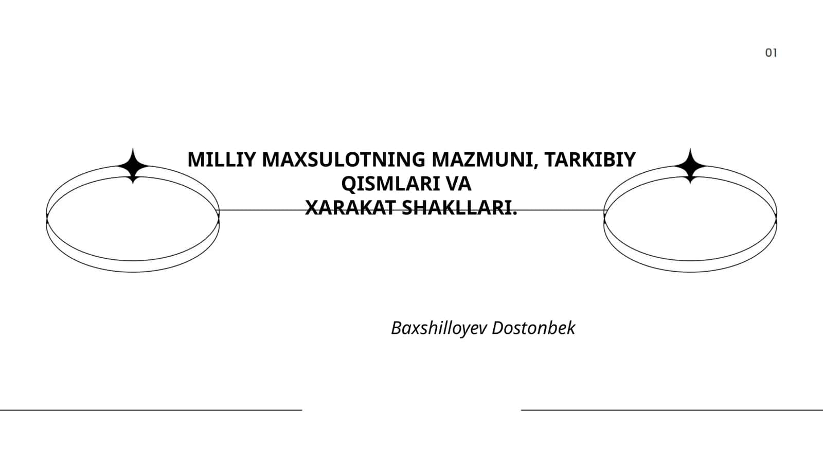 MILLIY MAXSULOTNING MAZMUNI, TARKIBIY QISMLARI VA XARAKAT SHAKLLARI