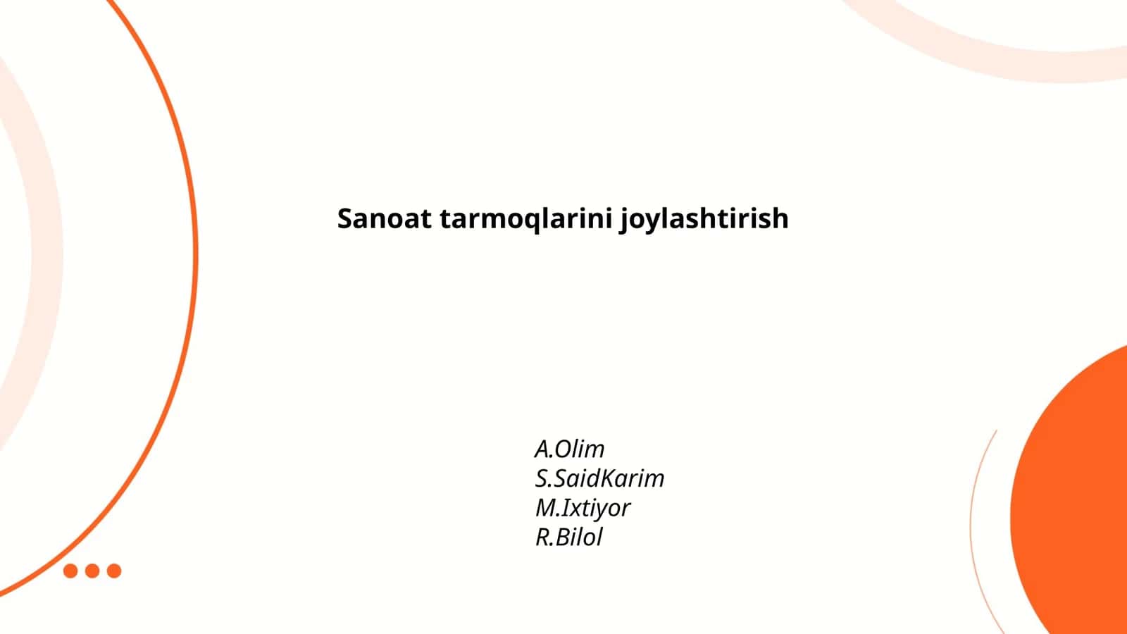 Sanoat tarmoqlarini joylashtirishning omillari