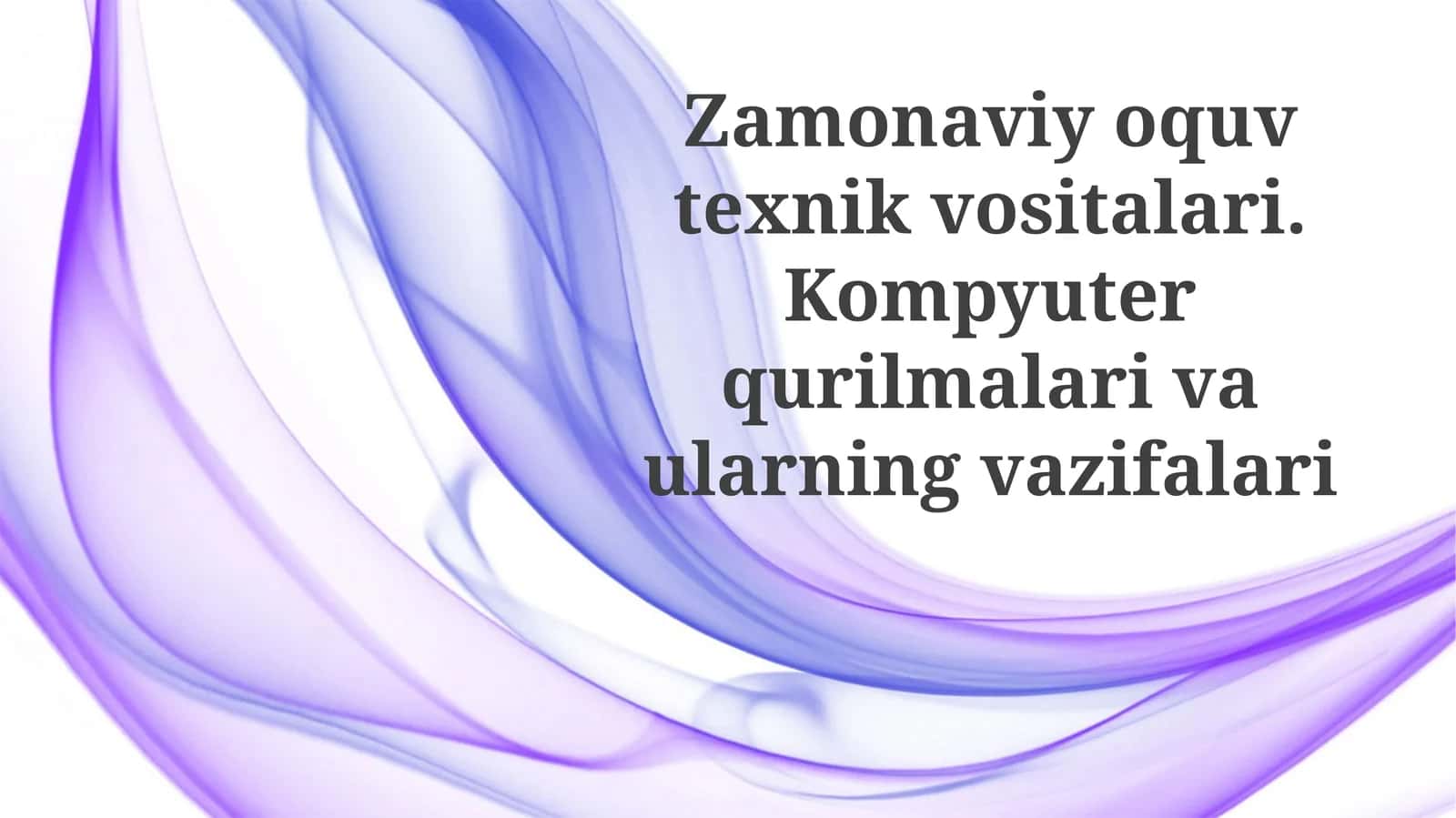 Kompyuter qurilmalari va ularning funksiyalari