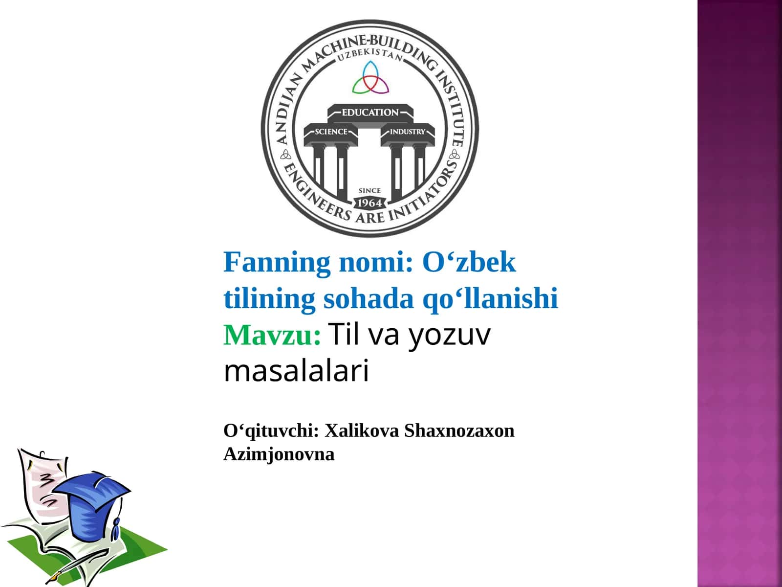 Tilva yozuv masalalari