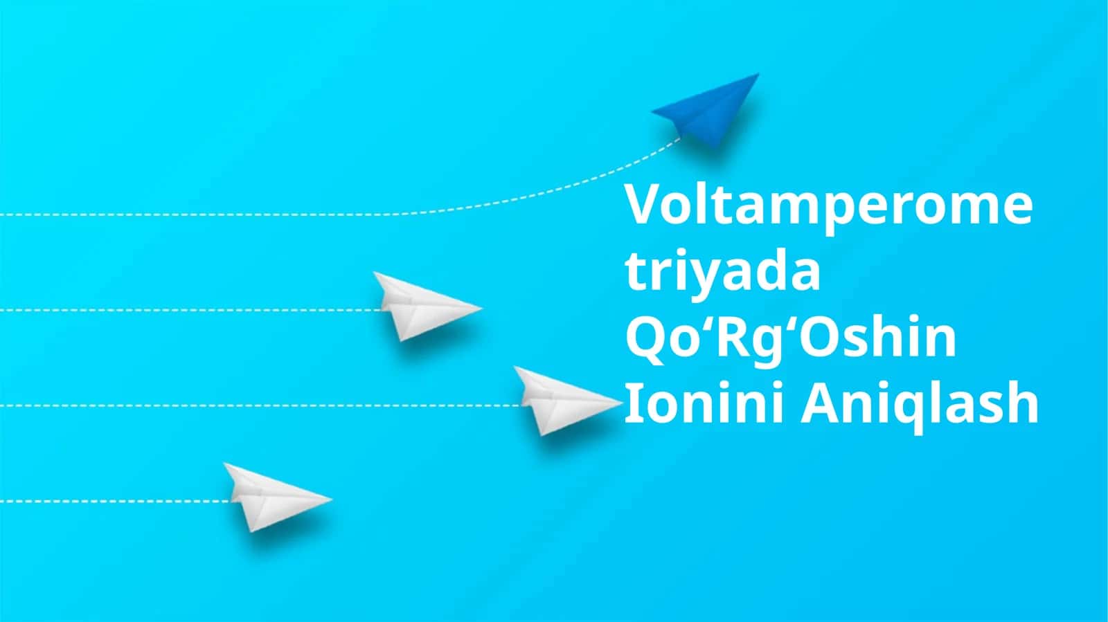 Voltamperometriyada QoʻRgʻOshin Ionini Aniqlash
