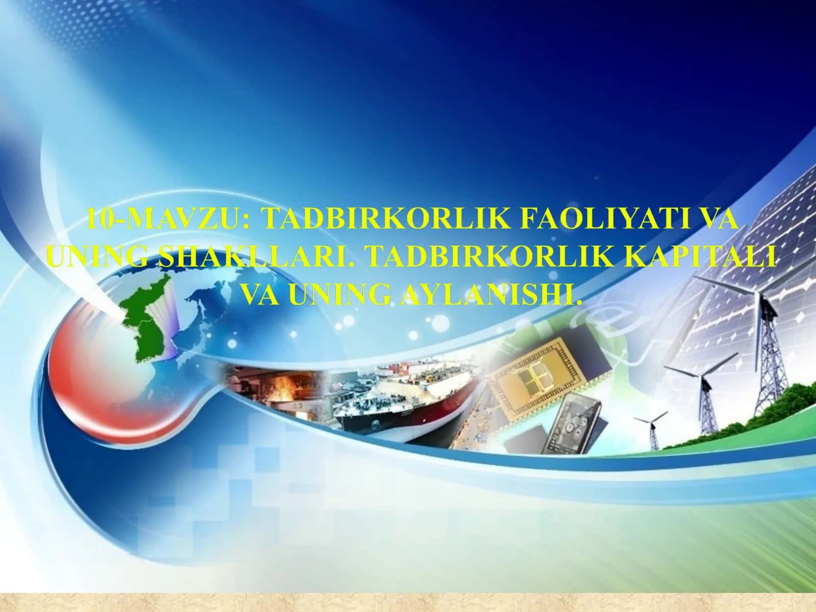 Tadbirkorlik faoliyatining shakllari