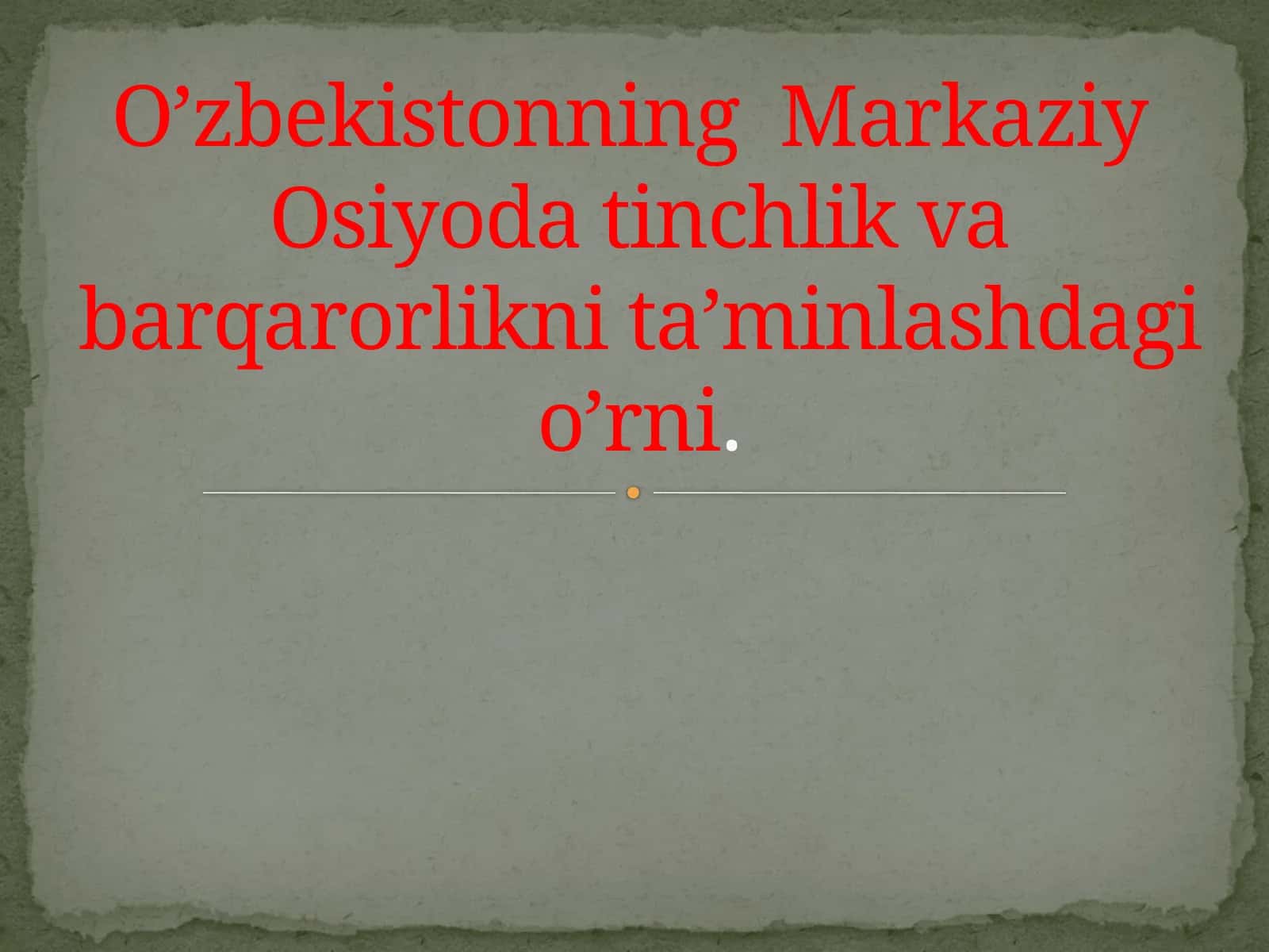 Markaziy Osiyo