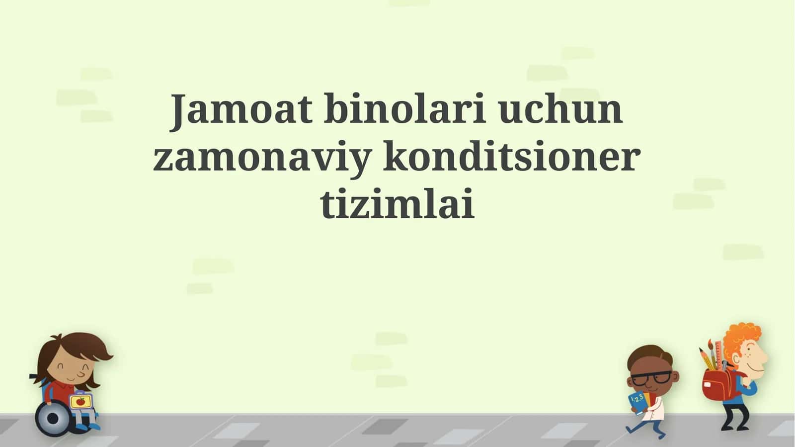 Jamoat binolari uchun zamonaviy konditsioner tizimlai
