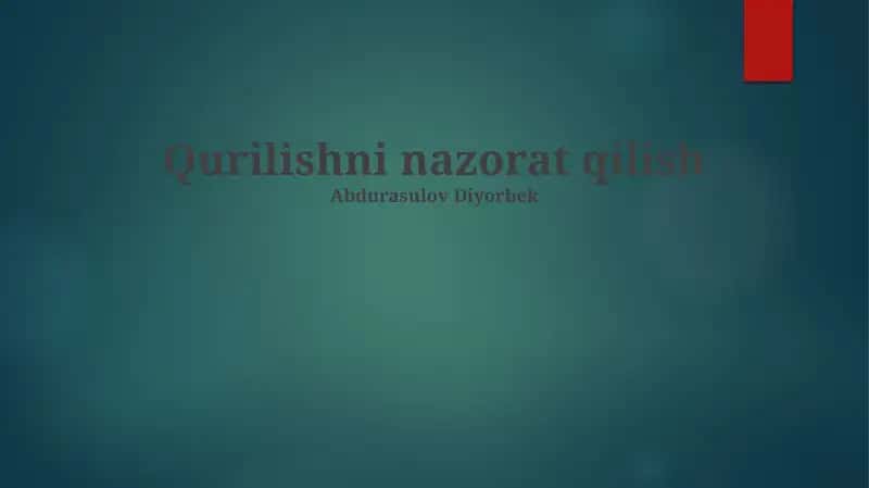Muddatlarni Nazorat Qilish