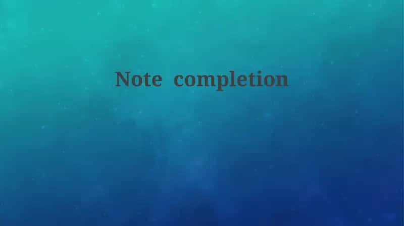 Note Completion