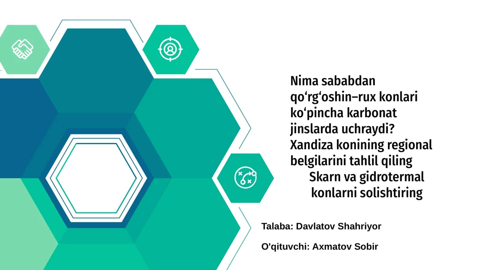 Qo‘rg‘oshin–rux konlarining joylashuvi va umumiy xususiyatlari