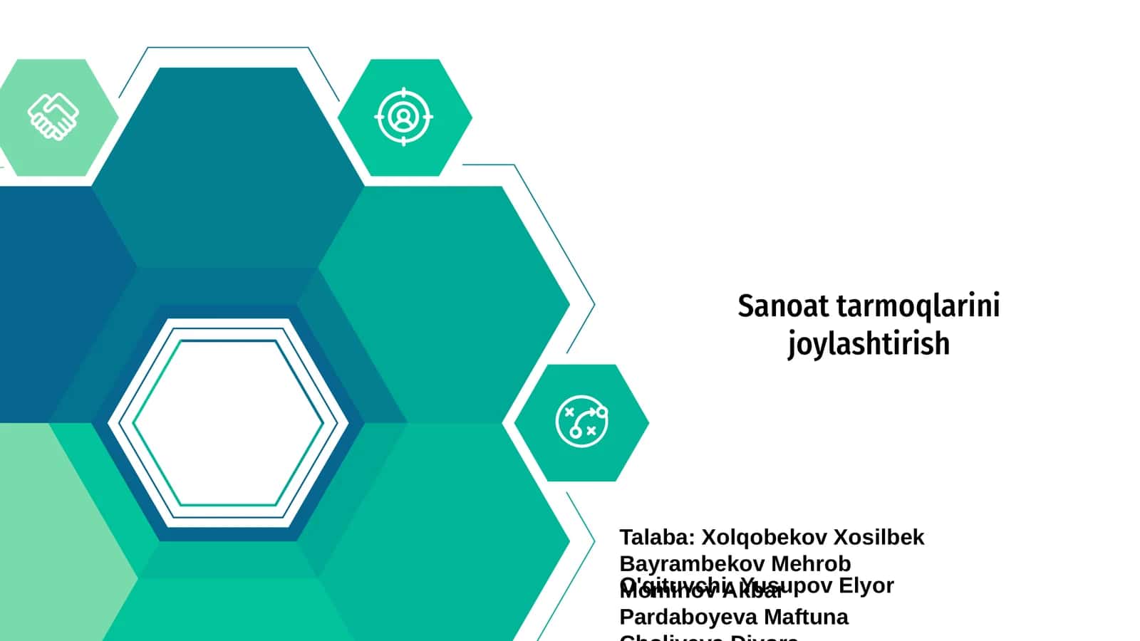 Sanoat tarmoqlarini joylashtirish