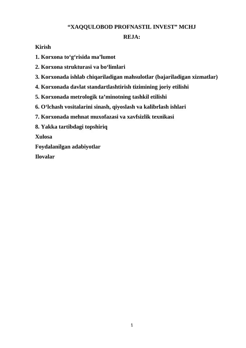 XaqQulobod profnastil invest MCHJ