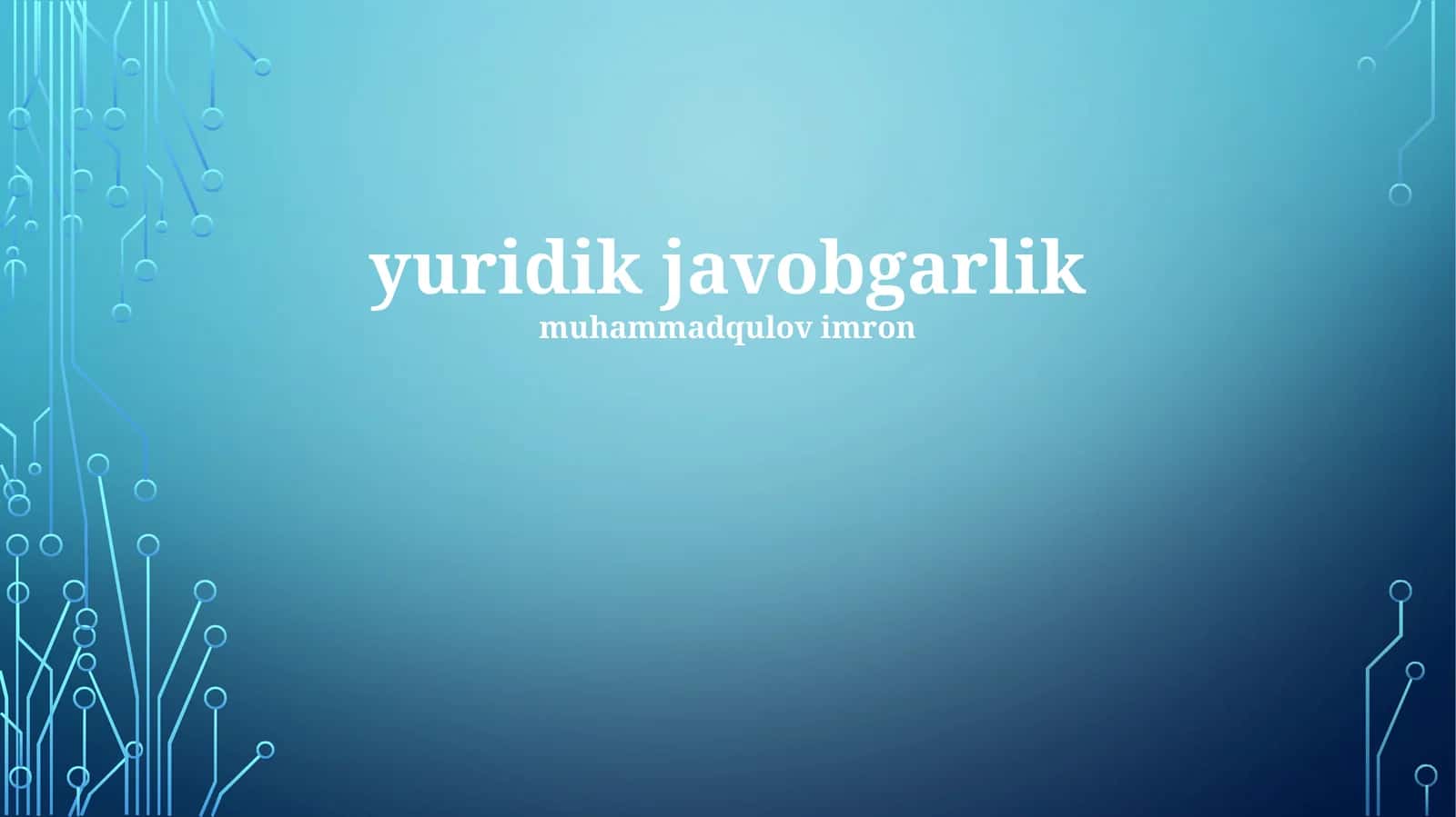 Yuridik javobgarlik