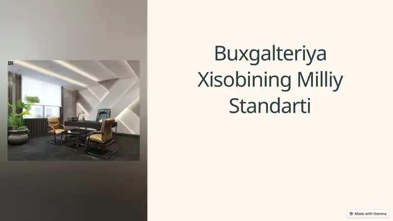 Buxgalteriya Xisobining Milliy Standarti