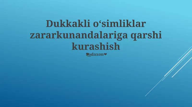 Zararkunandalarga Integratsiyalashgan Yondashuv