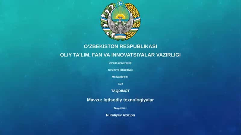 Iqtisodiy texnologiyalar