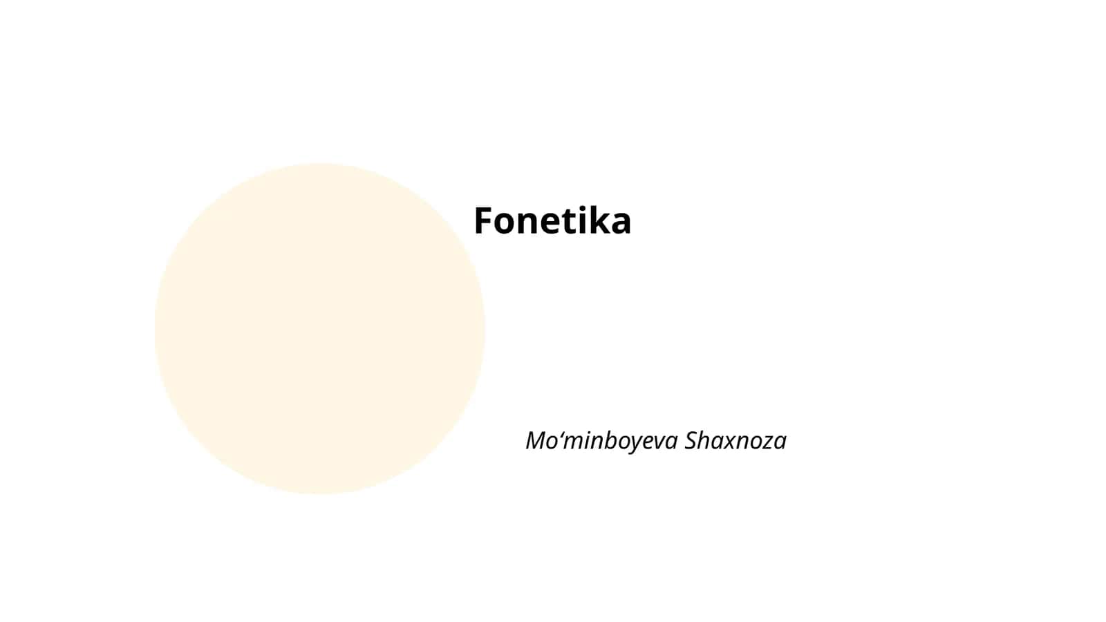 Fonetika