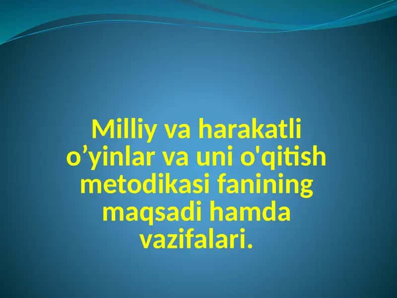 Harakatli o'yinlar 1-3