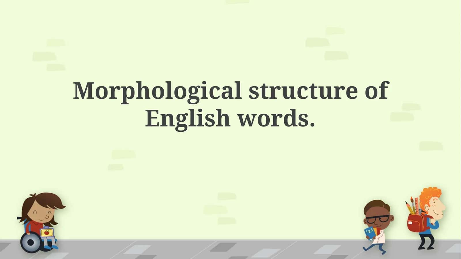 Morphological structure of English words