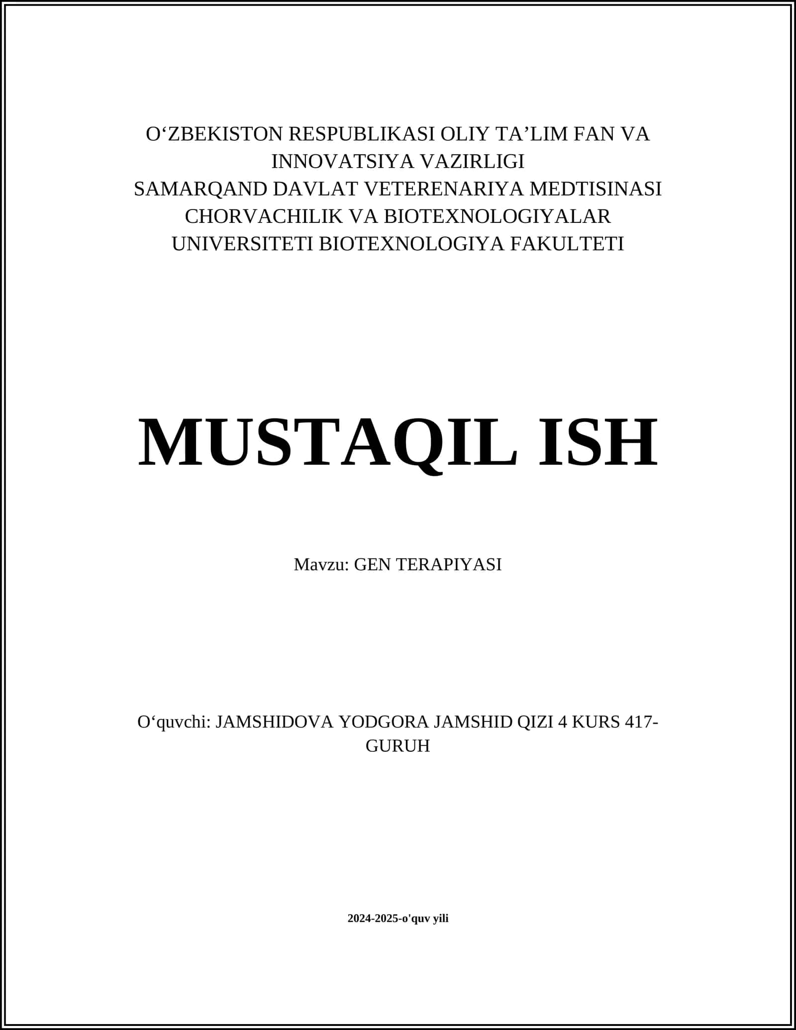 GEN TERAPIYASI