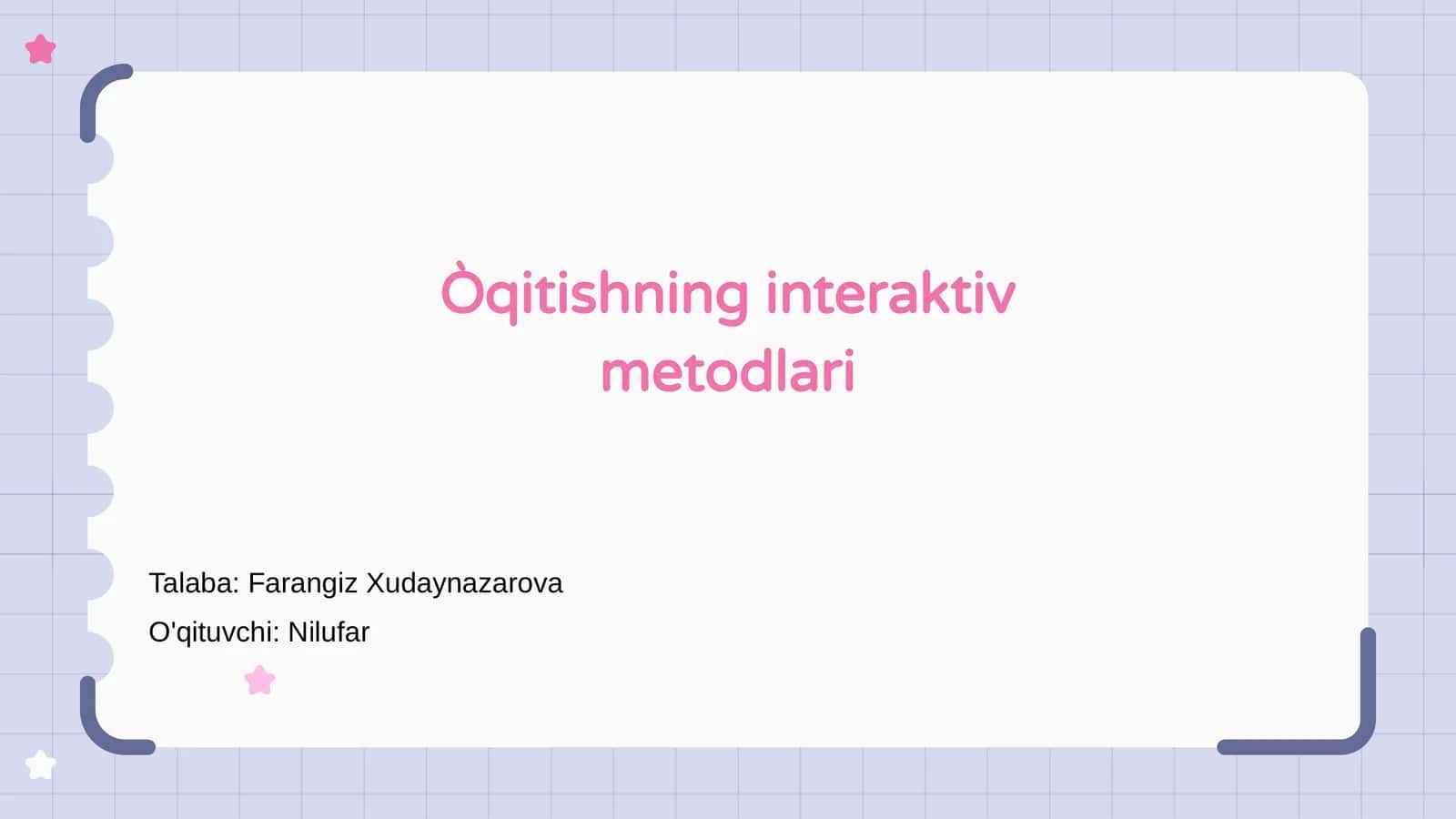 Òqitishning interaktiv metodlari