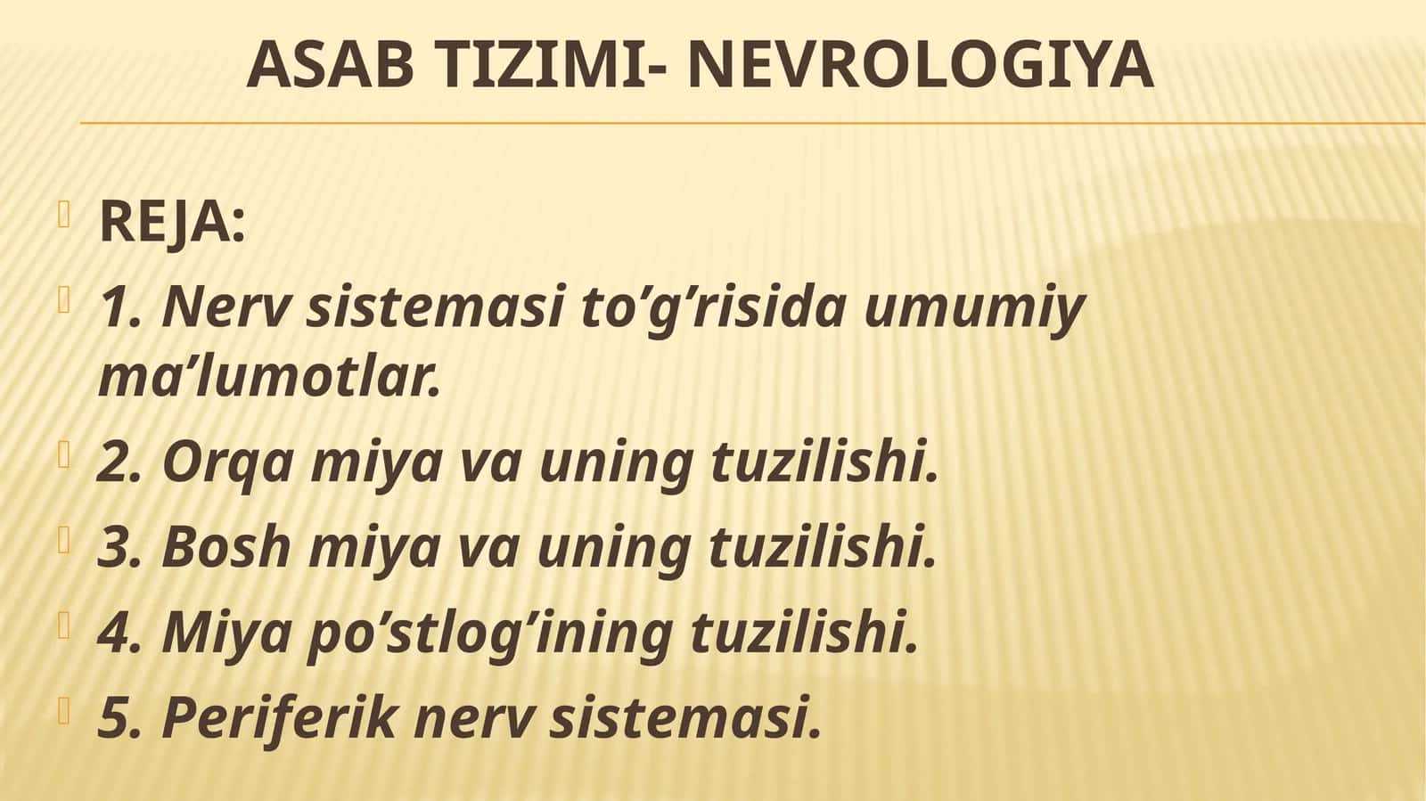 Asab tizimi-nevrologiya