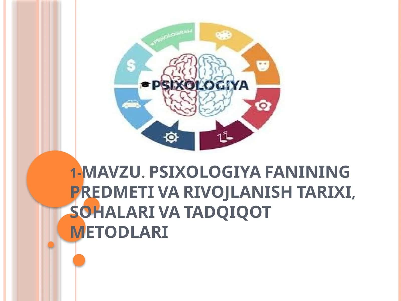 Psixologiya Fanining Predmeti va Rivojlanish Tarixi, Sohalari va Tadqiqot Metodlari