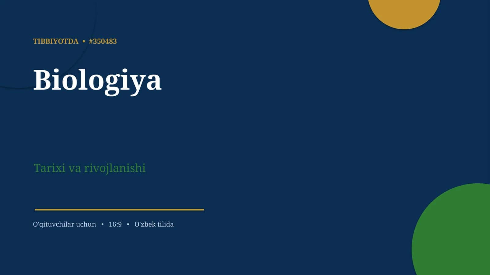 Biologiya Tarixi va rivojlanishi