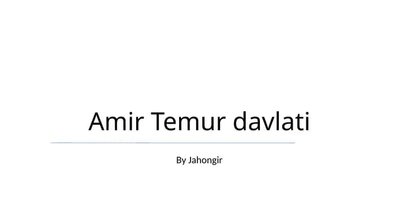 Amir Temur davlati