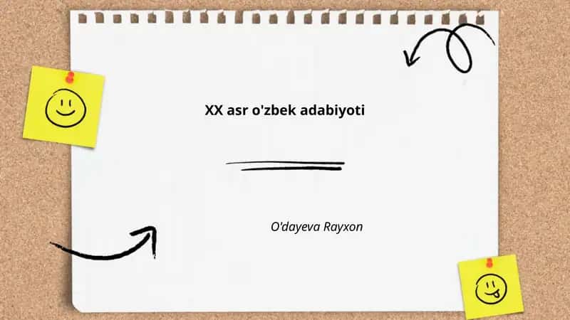 XX asr o'zbek adabiyoti