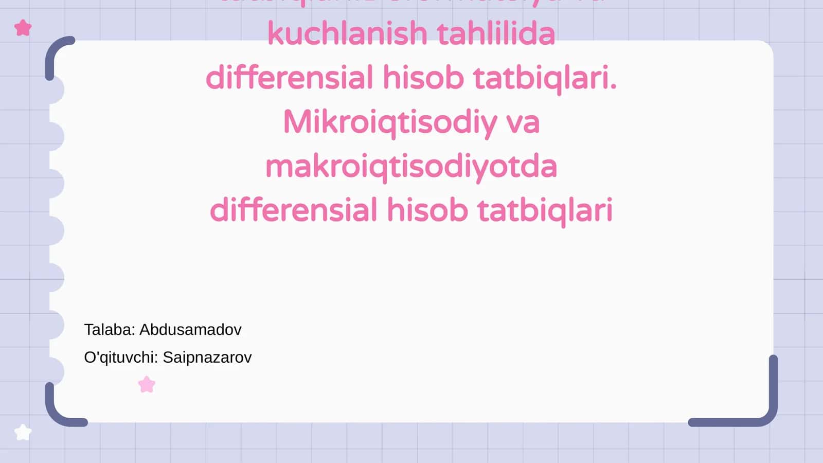 Sonli ketma-ketliklarni kvant mexanikasidagi tatbiqlari