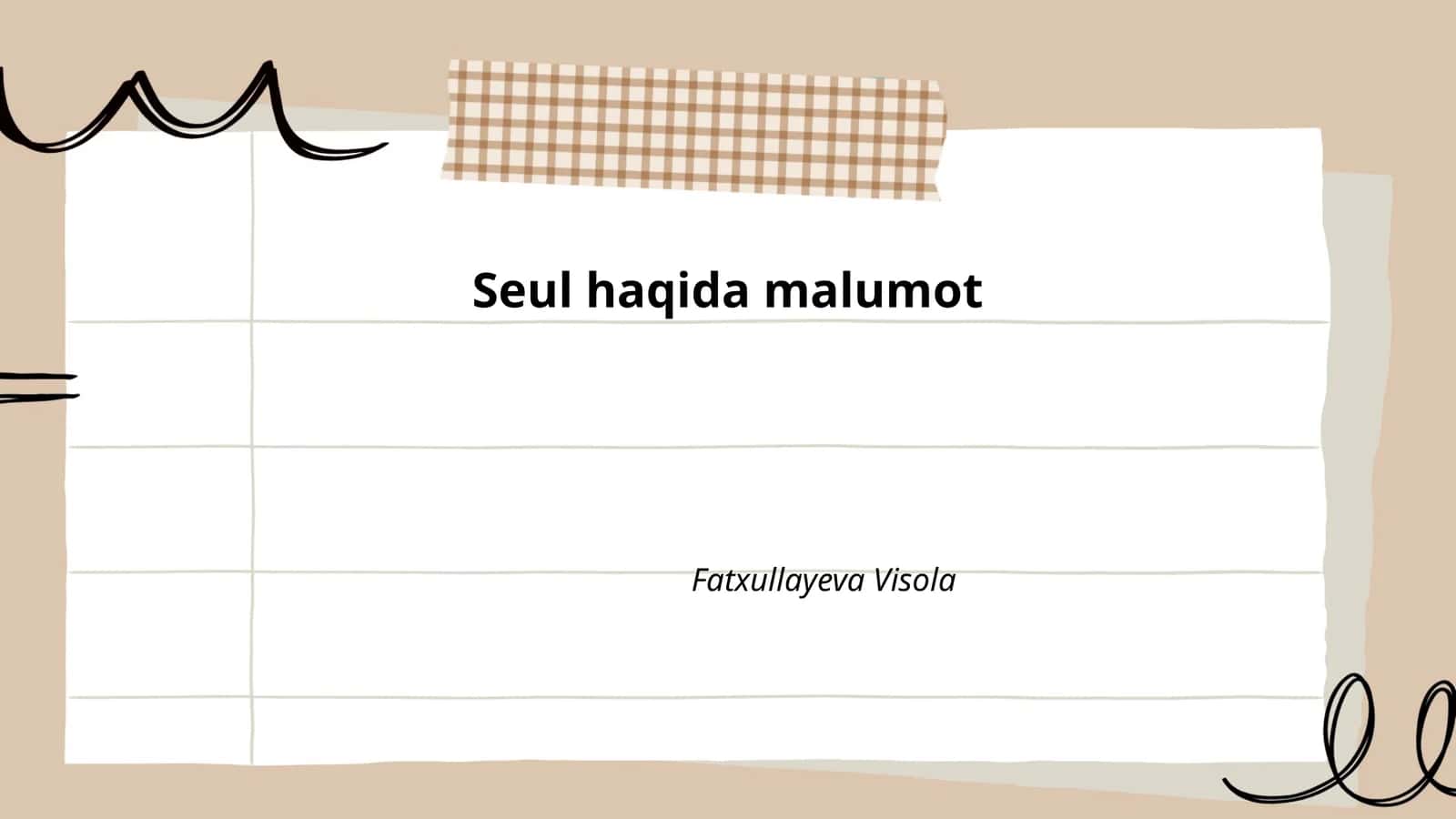 Seul haqida malumot