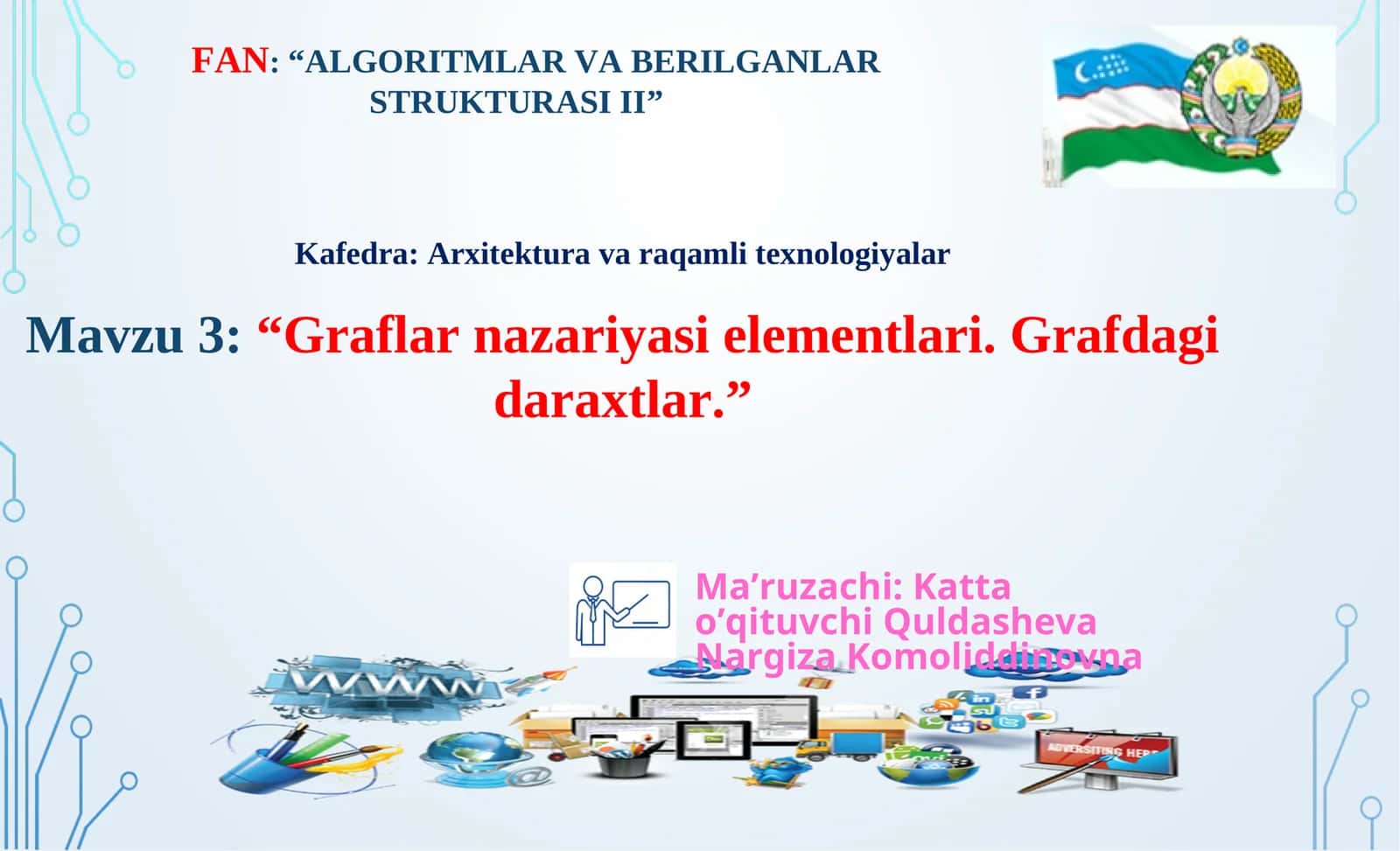 Graflar nazariyasi elementlari. Grafdagi daraxtlar