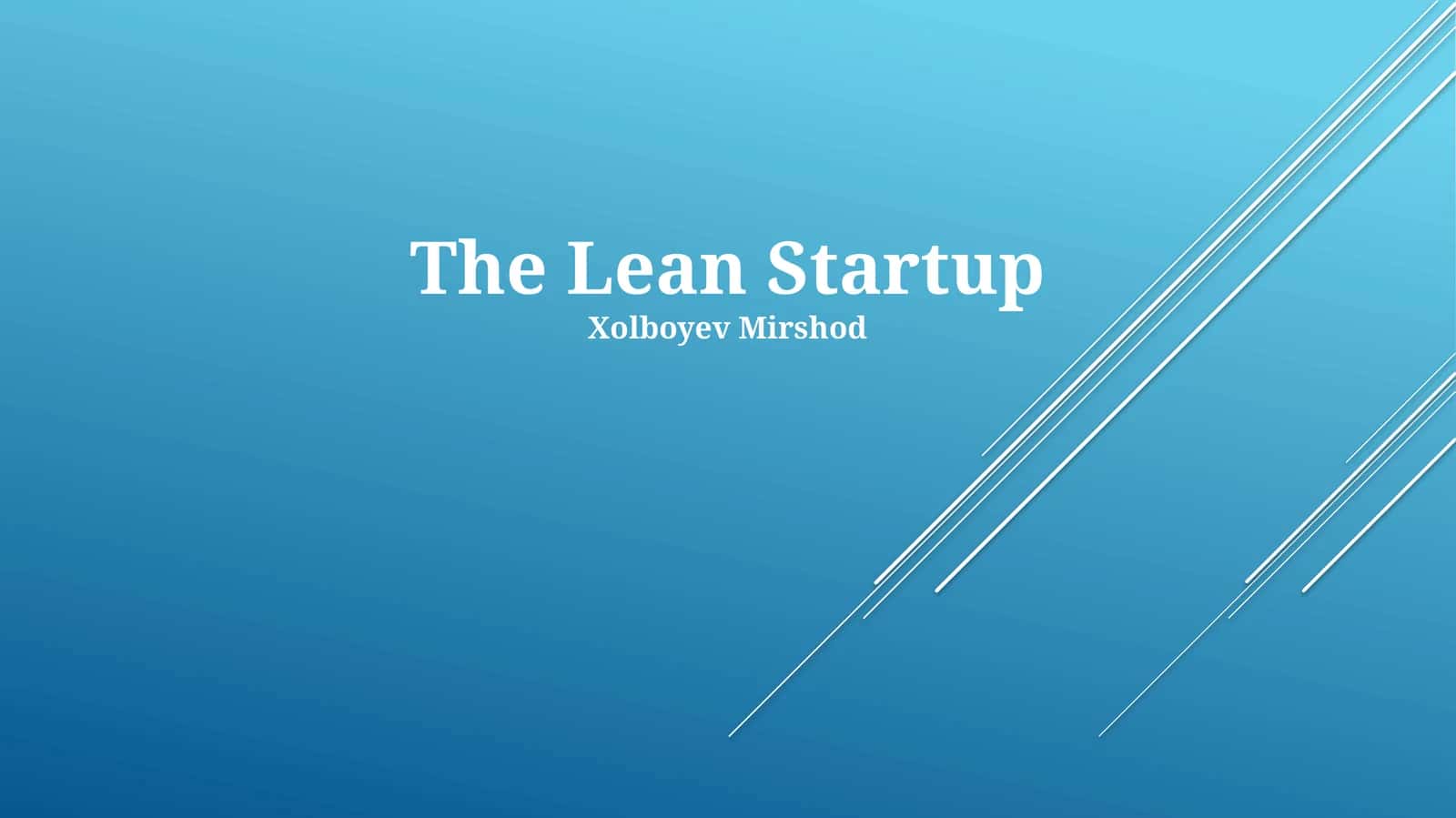 Lean Startup