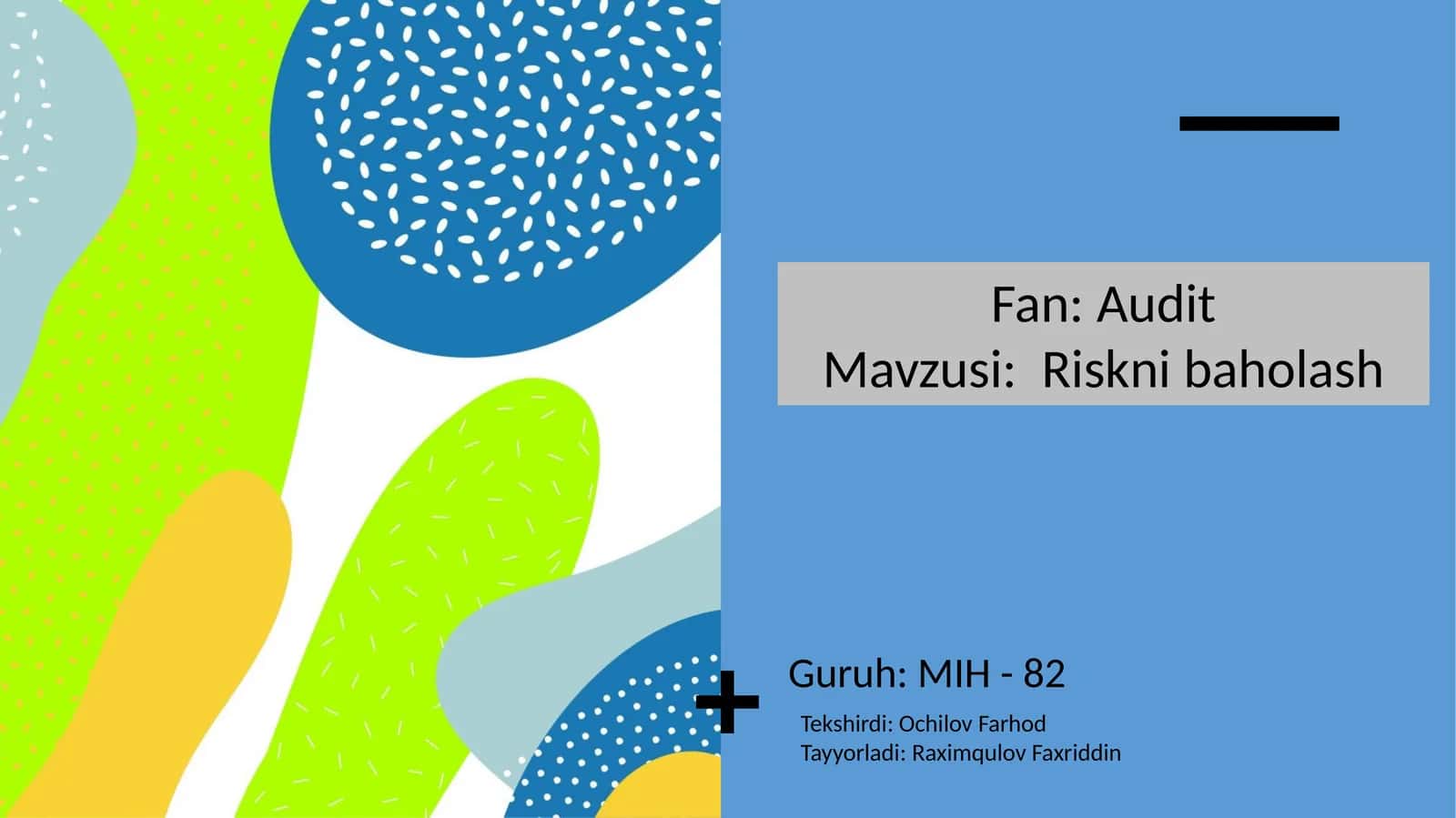 Riskni baholash