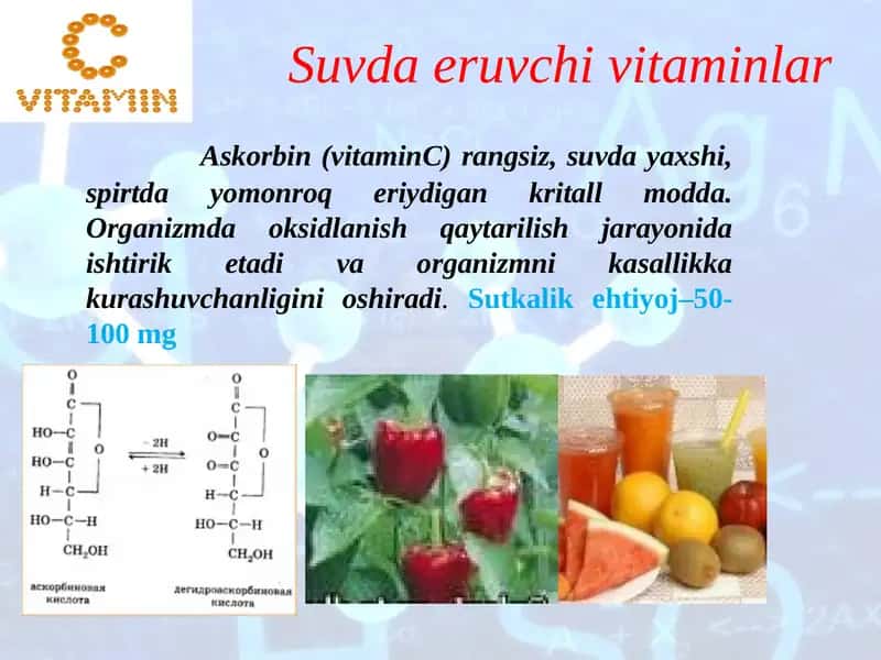 Suvda eruvchi vitaminlar